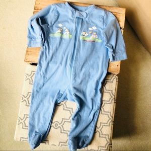 Light blue footie pajamas